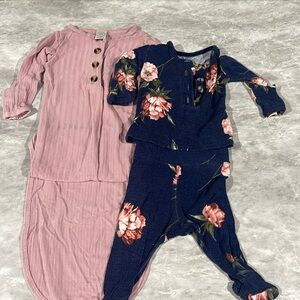 Lou Lou and company knotted gown and two piece set